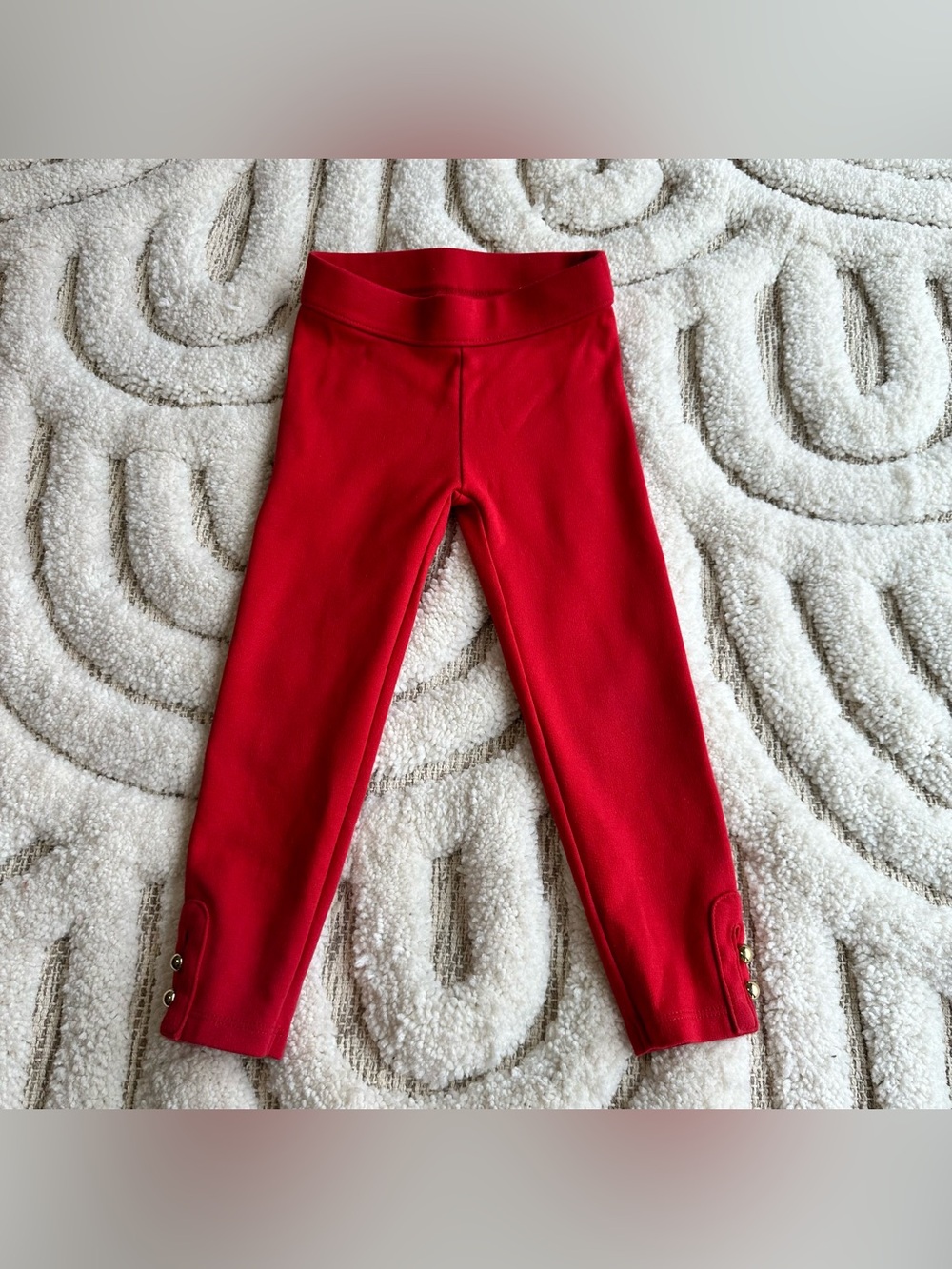 Janie & Jack Fancy Red Leggings | Size 3T